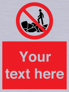 Custom No climbing on rocks